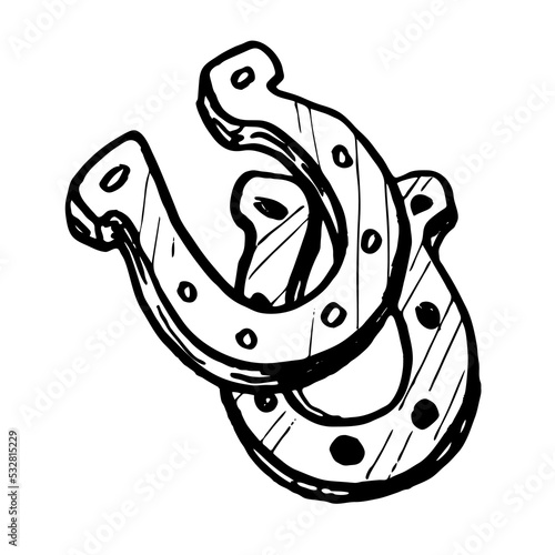 two horseshoes vector illustration isolated on white background