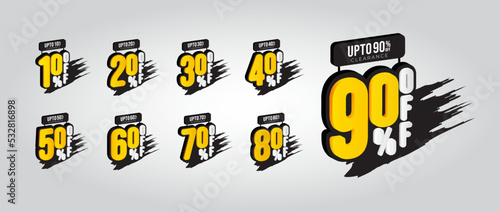 Sale and discount labels price off Template  Vector illustration