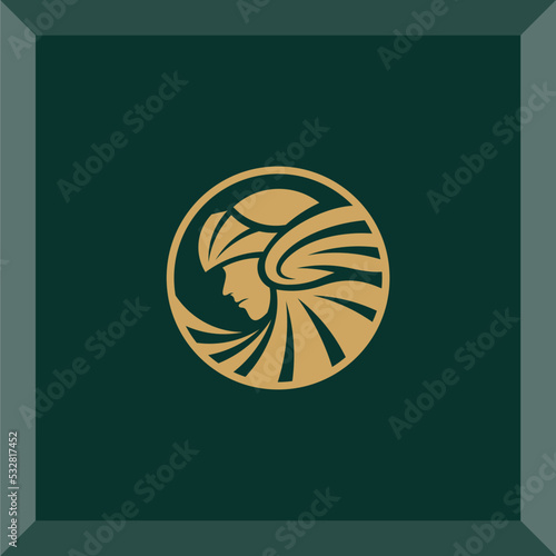 simple valkyfie logo for symbol or icon