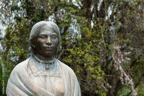 Statue of Brigida García, mother of Benito Juarez, Mexico © mardoz
