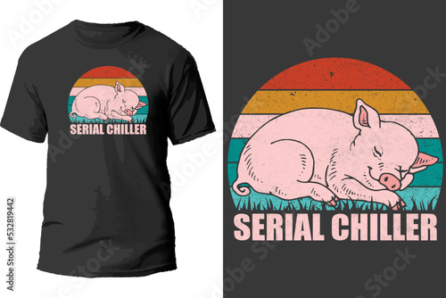 Serial chiller t shirt design.