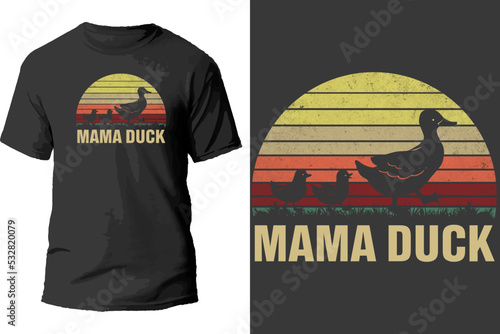 Mama duck t shirt design.