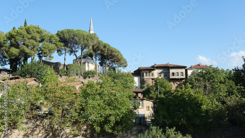 Birgi, Ödemiş, İzmir, Turkey - 09.18.2022 beautiful view from historical places. Birgi was added to the World Heritage Tentative List by UNESCO in 2012. 