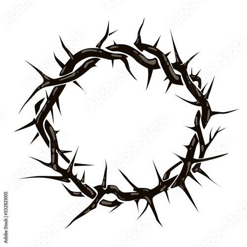 Canvas Print Crown of thorns icon illustration