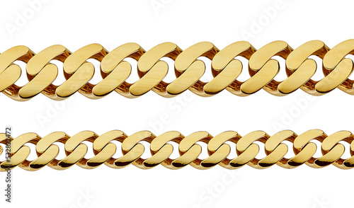 gold jewellry. Gold chain bracelet and necklace isolated