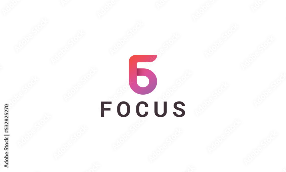 Letter F modern red colour logo Letter F modern red colour logo