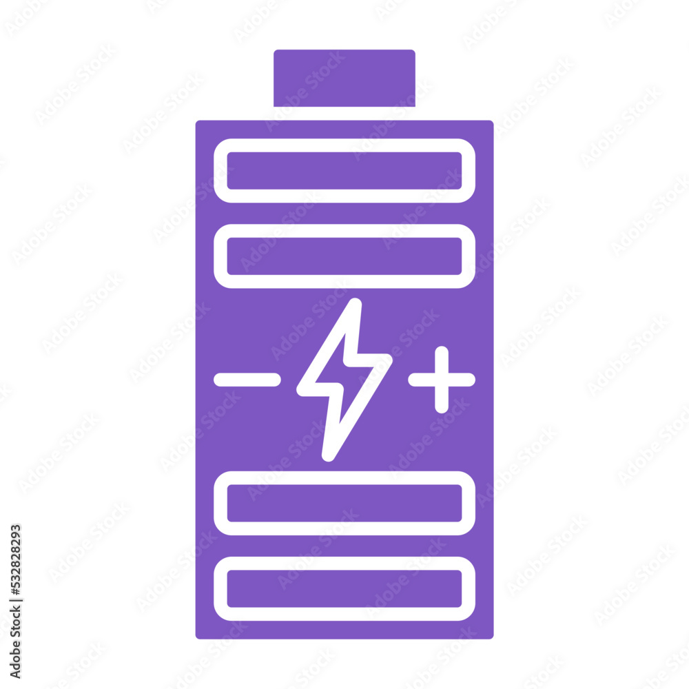 Battery Multicolor Glyph Icon