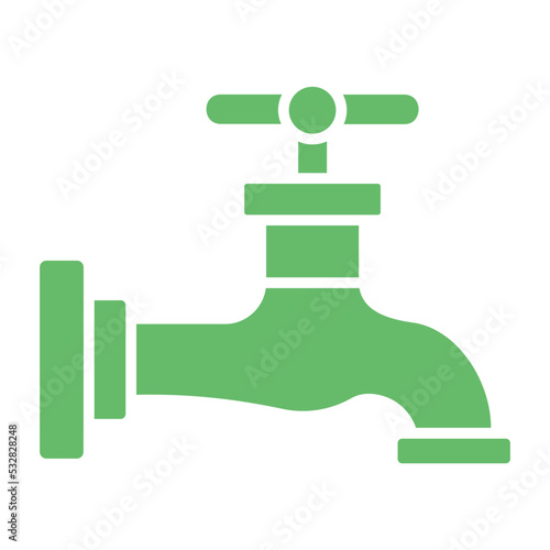 Faucet Multicolor Glyph Icon