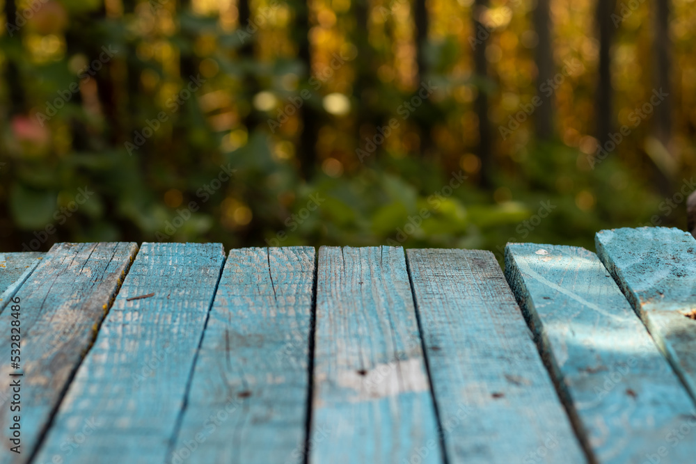 wooden bench in autumn park wooden bench in autumn park