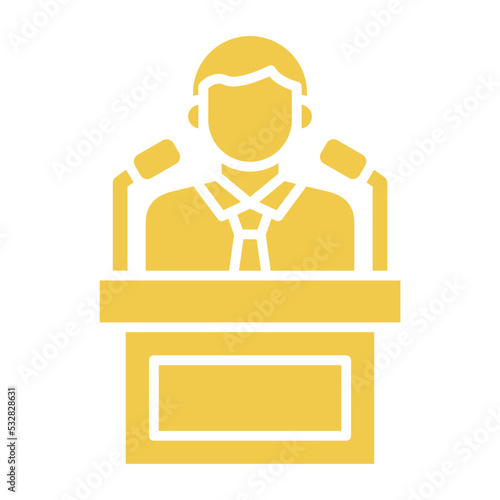 Politician Multicolor Glyph Icon