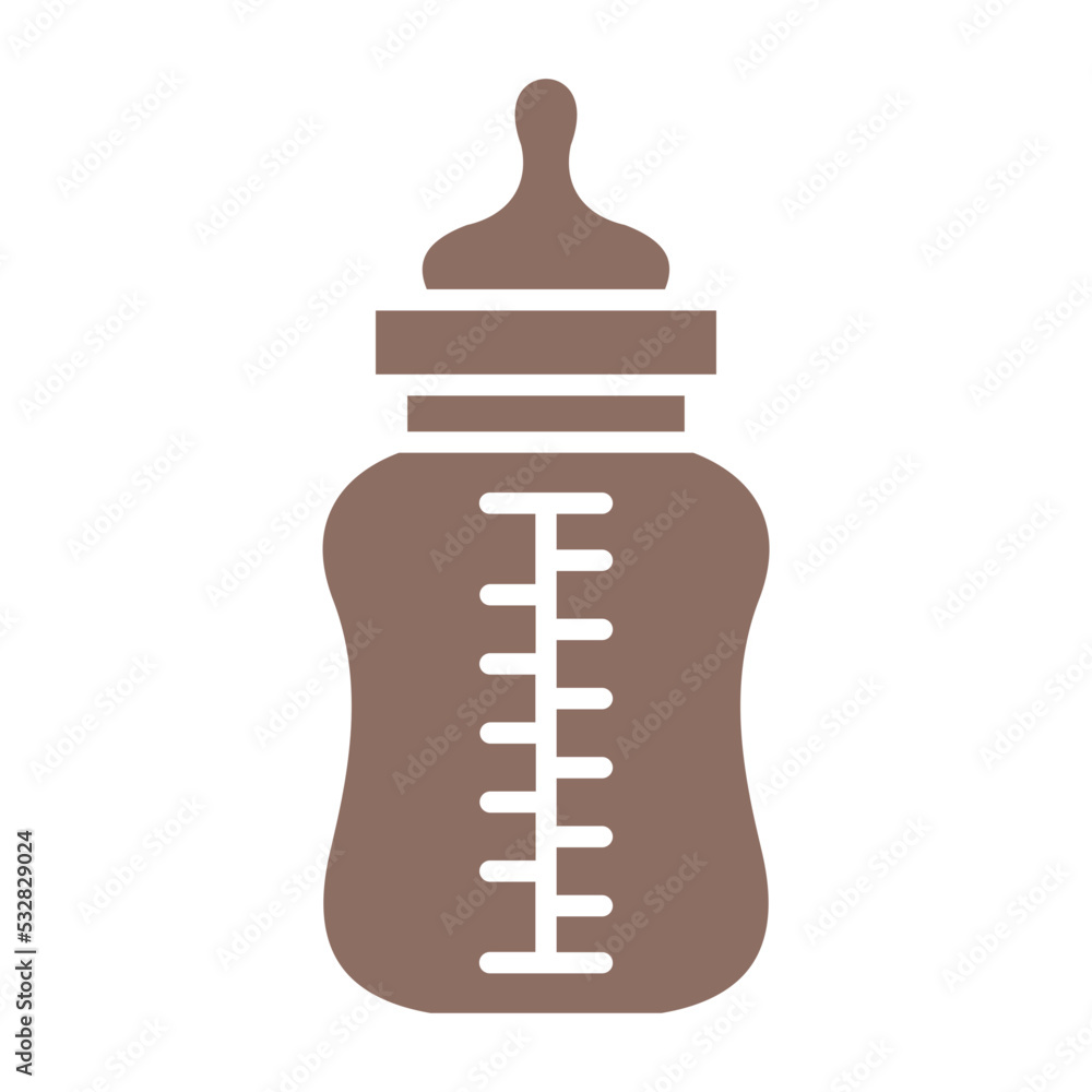 Baby Bottle Multicolor Glyph Icon Baby Bottle Multicolor Glyph Icon