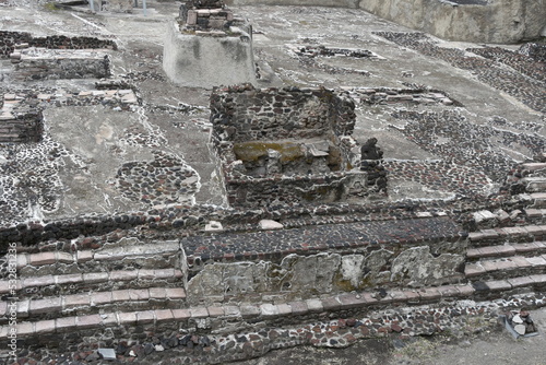 Steps Leading to Sacred Center of Tenochtitlan at Templo Mayor Ruins in Modern-day Mexico City