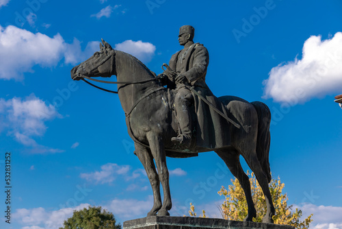  Field Marshal Vojvoda Zivojin Misic  monument in Mionica  town Serbia