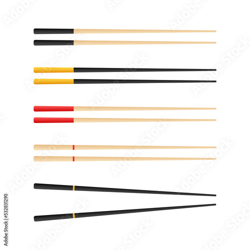 Chopsticks holding sushi roll. concept of snack, sushi, exotic nutrition, sushi restaurant. stock illustration.