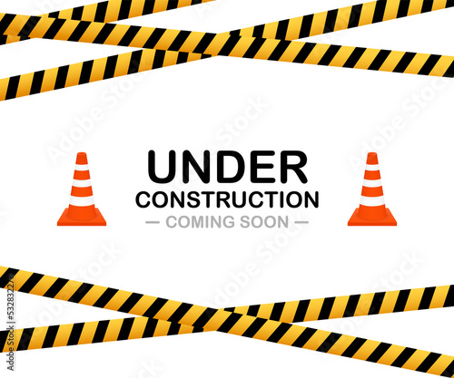Under construction sign.  stock illustration for website.