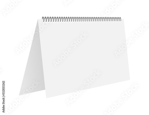 Blank wall calendar with spring.  illustration.