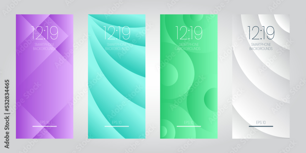 Abstract style wave wallpaper for smartphone mobile device bright gradation