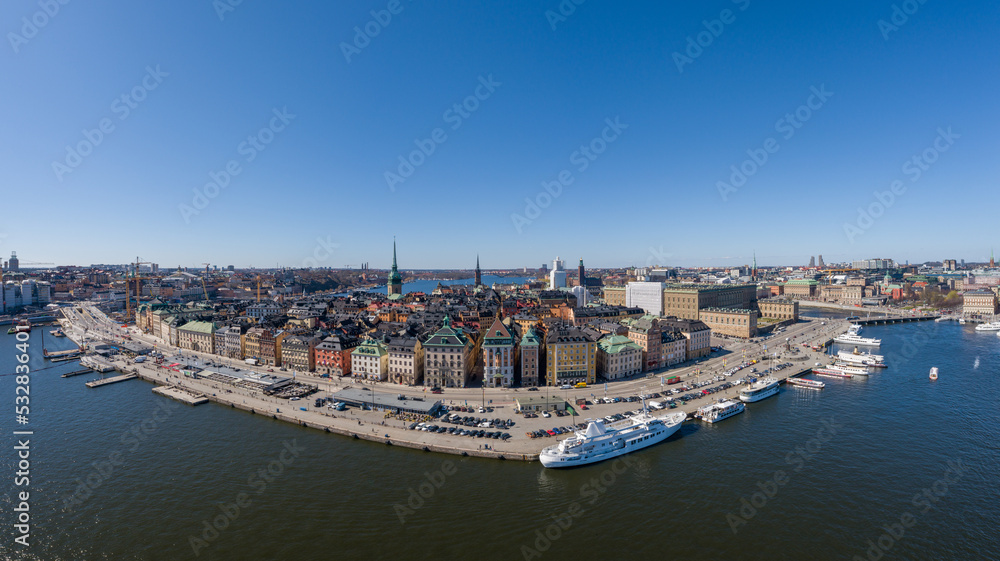 Stockholm Cityscape with Beautiful Old Town Architecture. Sweden