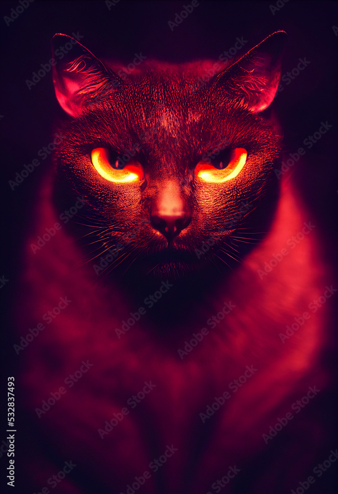 Creepy Cat Head