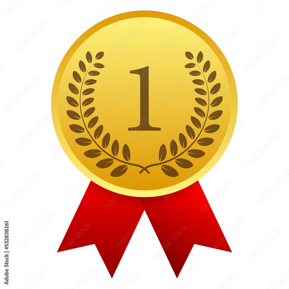Gold, Silver and Bronze Award Medal Icon. stock illustration. Gold, Silver and Bronze Award Medal Icon. stock illustration.