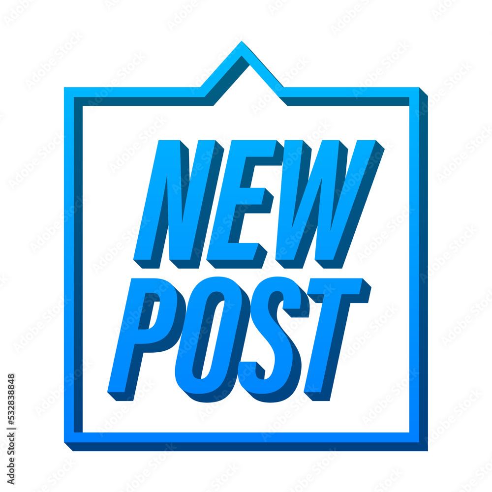 New post. Social media buttons. stock illustration New post. Social media buttons. stock illustration