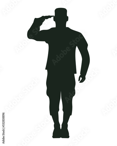 soldier standing silhouette