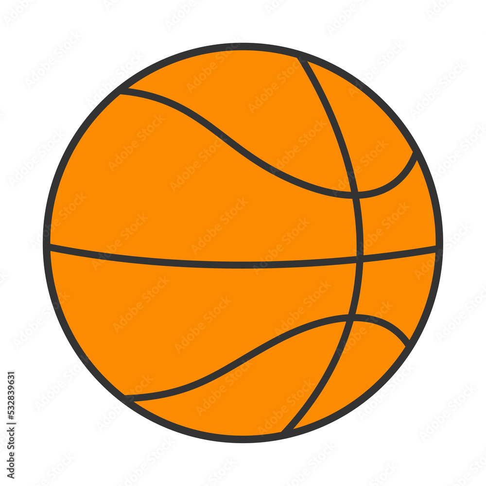Basketball ball.  illustration isolated on white background.
