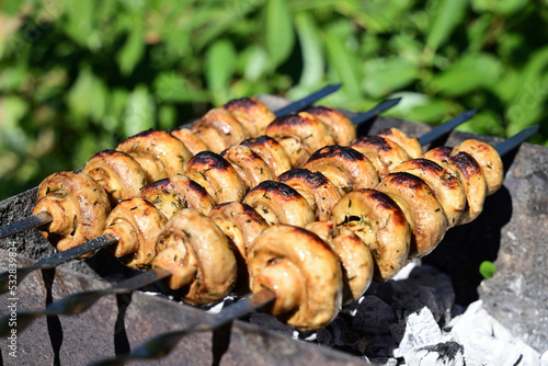 gegrillte champignons
 photo