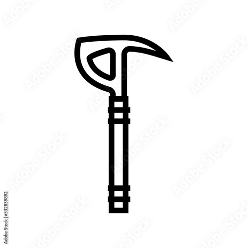 crash axe tool line icon vector. crash axe tool sign. isolated contour symbol black illustration