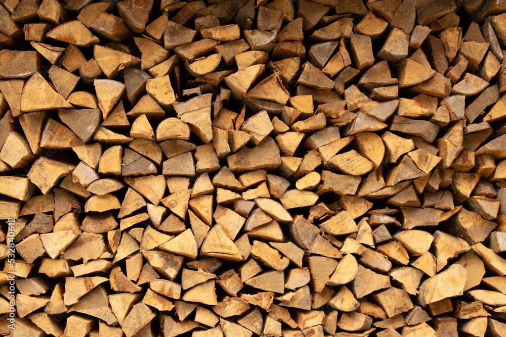 Logs as a background, Carpathian forest, logs for the winter Logs as a background, Carpathian forest, logs for the winter