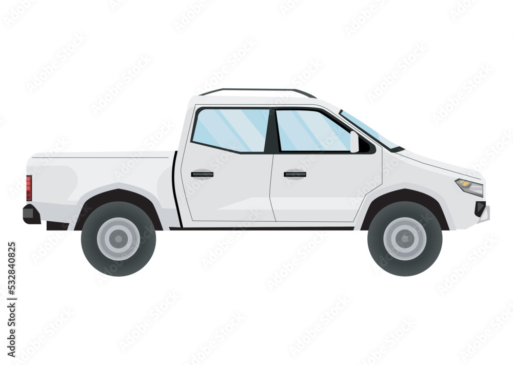 white truck car mockup