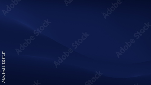 Wavy and delicate lines on dark blue background. Full frame abstract background in 4k resolution. Copy space.