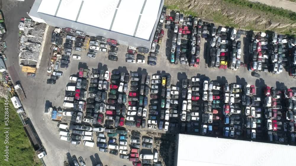 Junk Yard with Old Cars and Wreck Junk Yard with Old Cars and Wreck