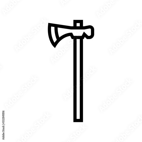 tomahawk weapon line icon vector. tomahawk weapon sign. isolated contour symbol black illustration