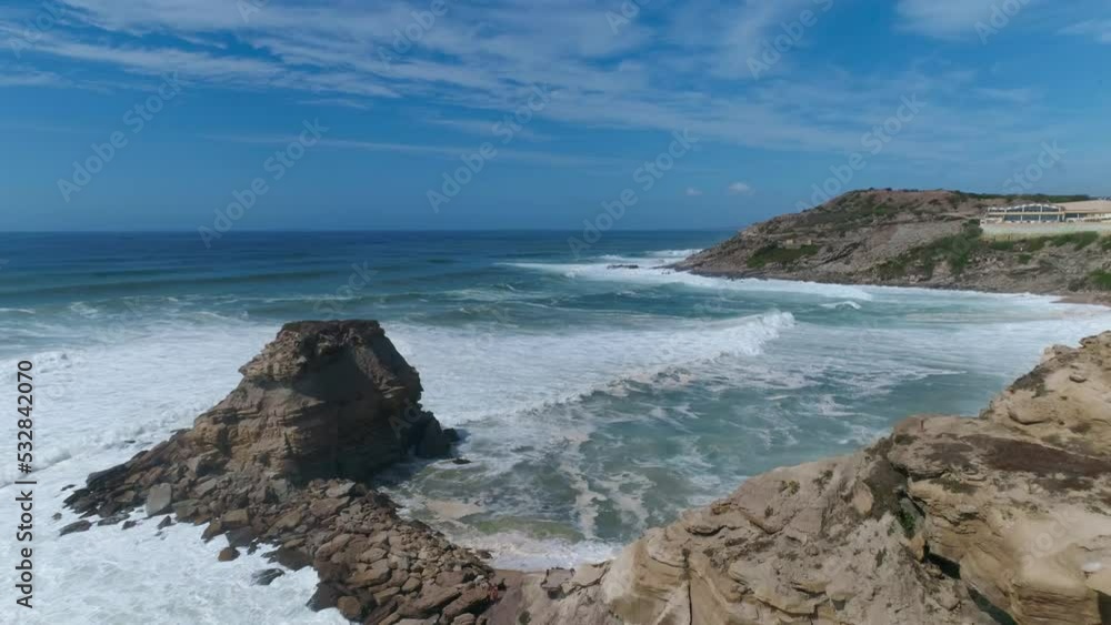 Scenery Of Sea Waves From Deep Ocean During Breeze Morning Scenery Of Sea Waves From Deep Ocean During Breeze Morning