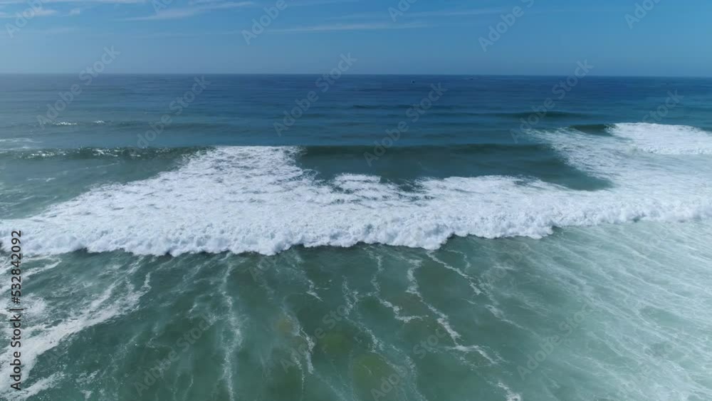 Scenery Of Sea Waves From Deep Ocean During Breeze Morning Scenery Of Sea Waves From Deep Ocean During Breeze Morning