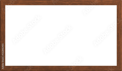 Rectangle empty wooden frame.