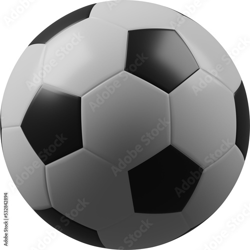 Football or soccer ball. Single isolated object.