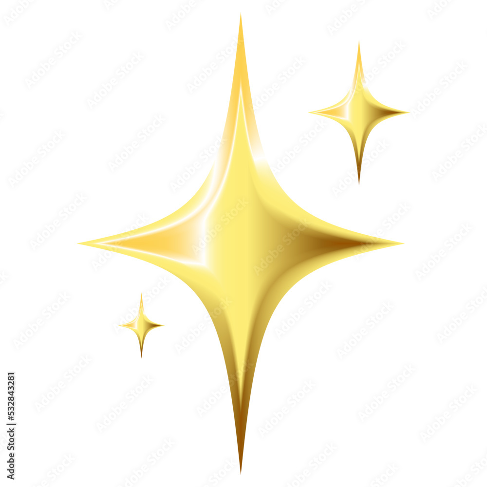 3d golden star vector isolated on white background 3d golden star vector isolated on white background