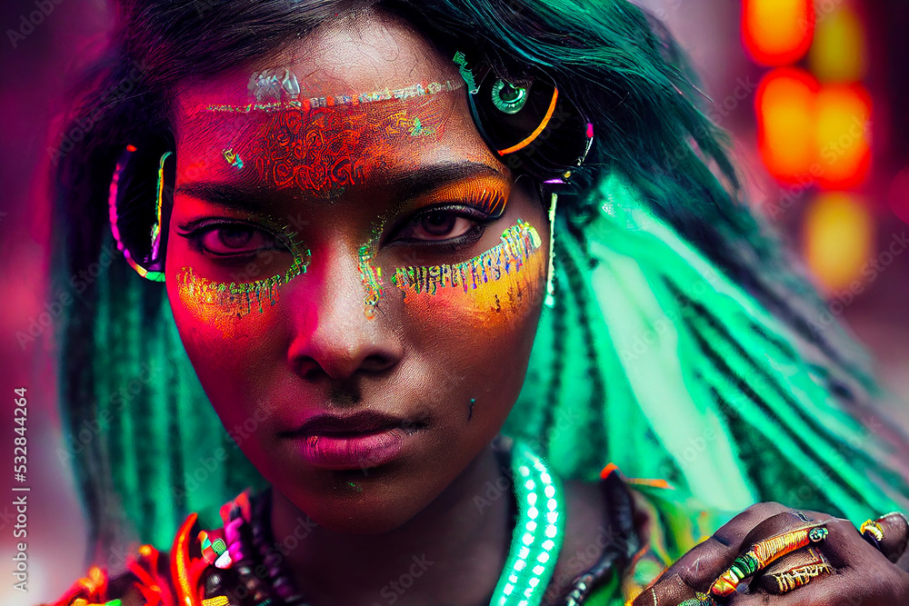 cyberpunk indian female character cyberpunk indian female character