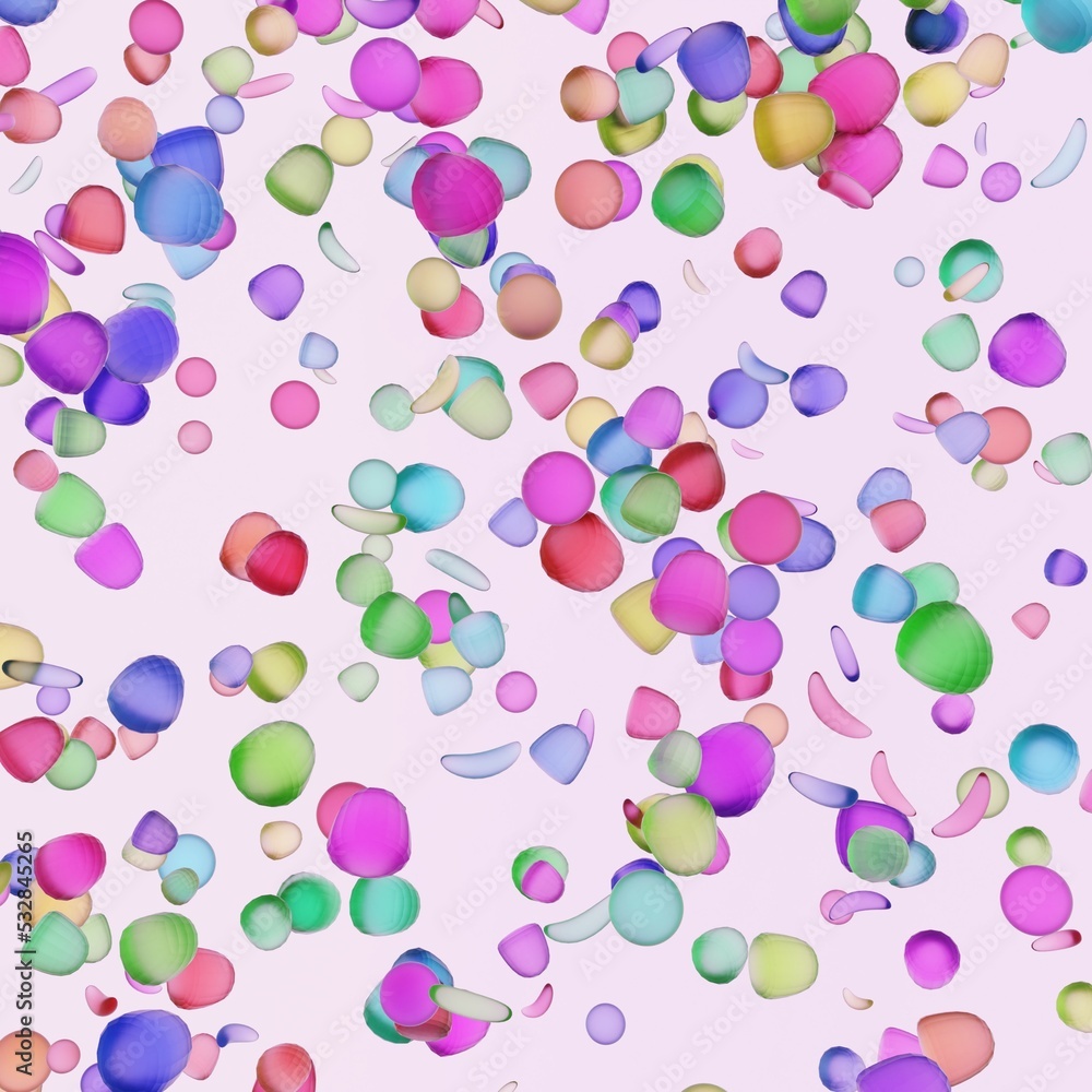 Colorful gummy candy falling (3D rendering) Colorful gummy candy falling (3D rendering)