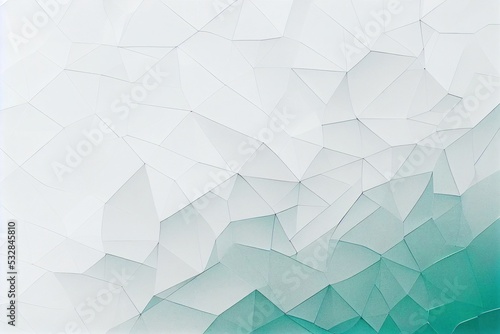 Modern aesthetic white polygonal background with a blue spot. Digital illustration
