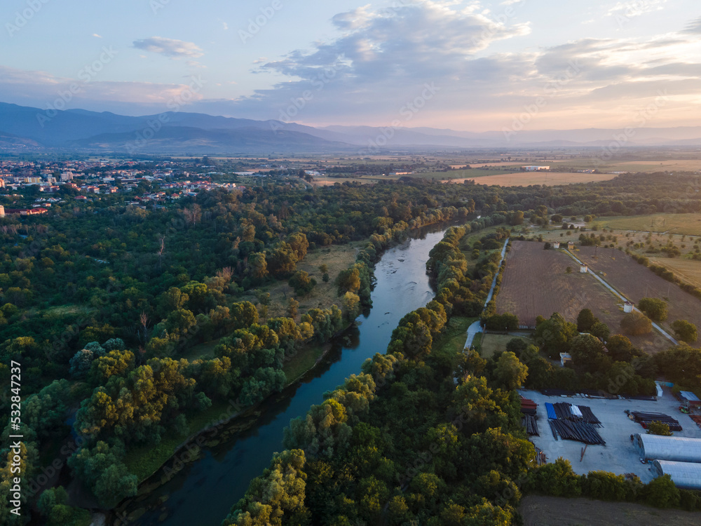 Obraz premium Sunset view of Rowing Venue in city of Plovdiv, Bulgaria