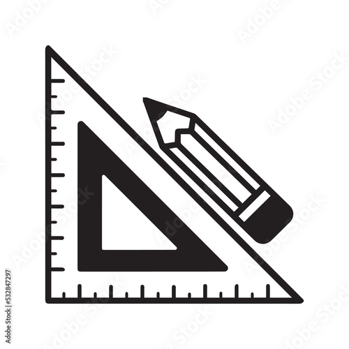 Artistic design math geometric icon | Black Vector illustration |