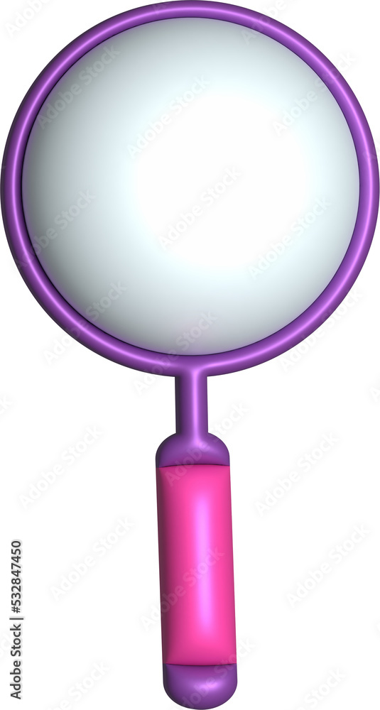 New magnifying glass icon 3d. isolated on background.Retro design. New magnifying glass icon 3d. isolated on background.Retro design.