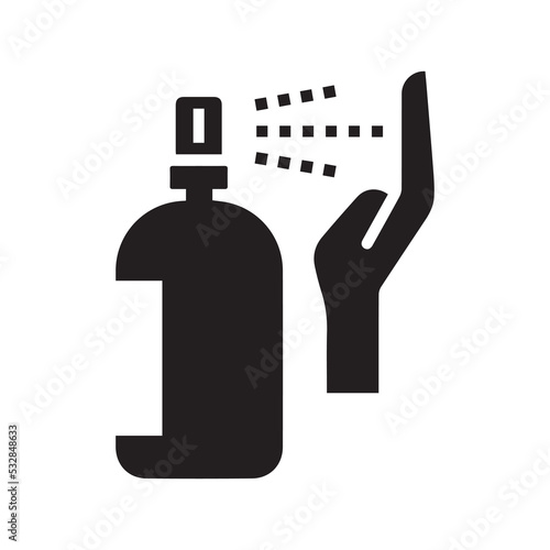 Artistic creative bottle spray icon | Black Vector illustration |
