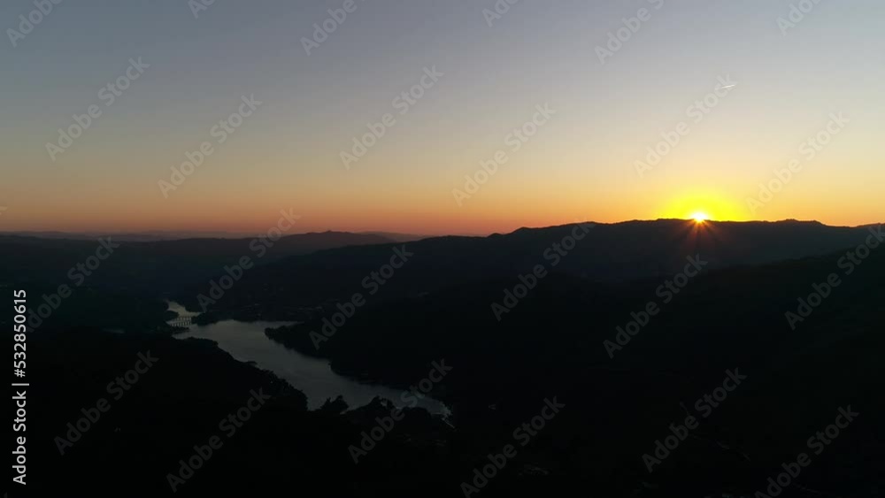 Sunset in the Mountain River. Gerês, Portugal Sunset in the Mountain River. Gerês, Portugal