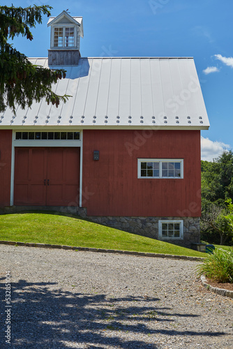 Wall Mural Red barn with a square cupola