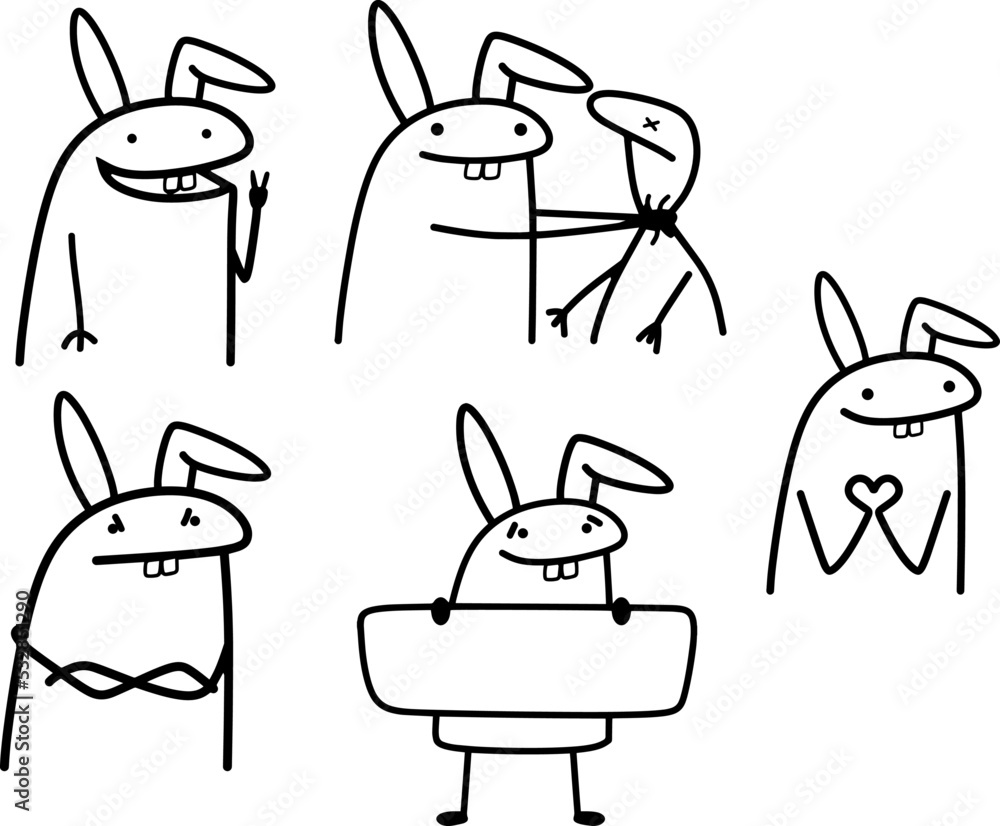 Meme Flork Easter. Easter bunny costume, with big and funny
