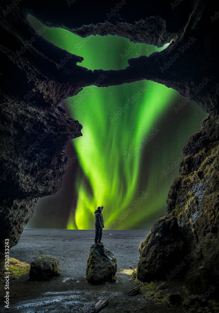 Фотография Island mit Nordlichtern